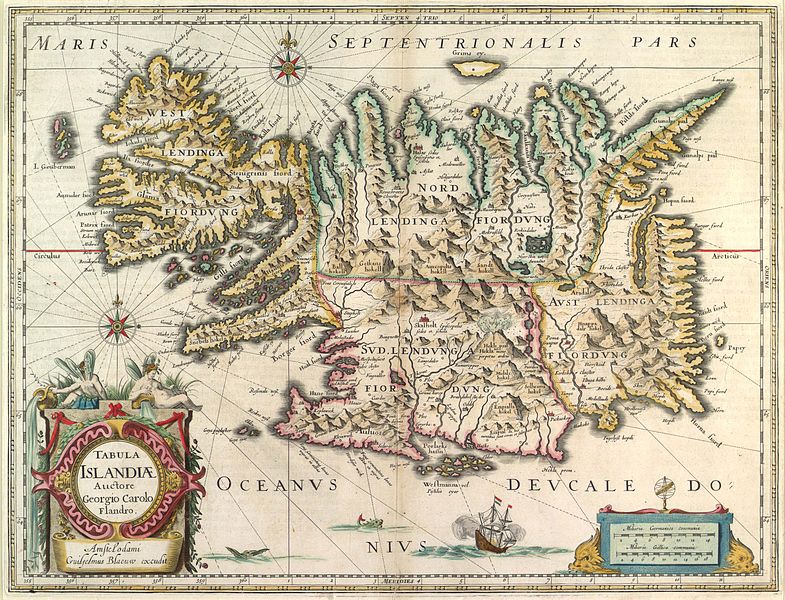 National and University Library of Iceland, Public Domain, https://commons.wikimedia.org/w/index.php?curid=18603451 Map of ancient Iceland