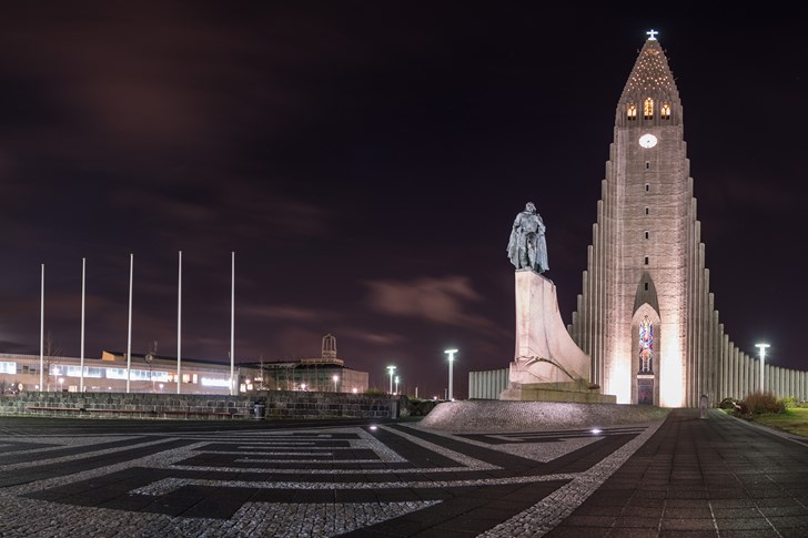 Reykjavik at night