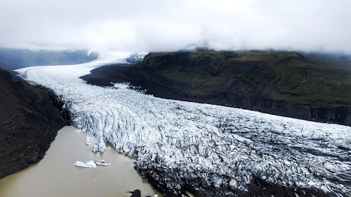 Snowy and rocky Icelandic landscape used in film