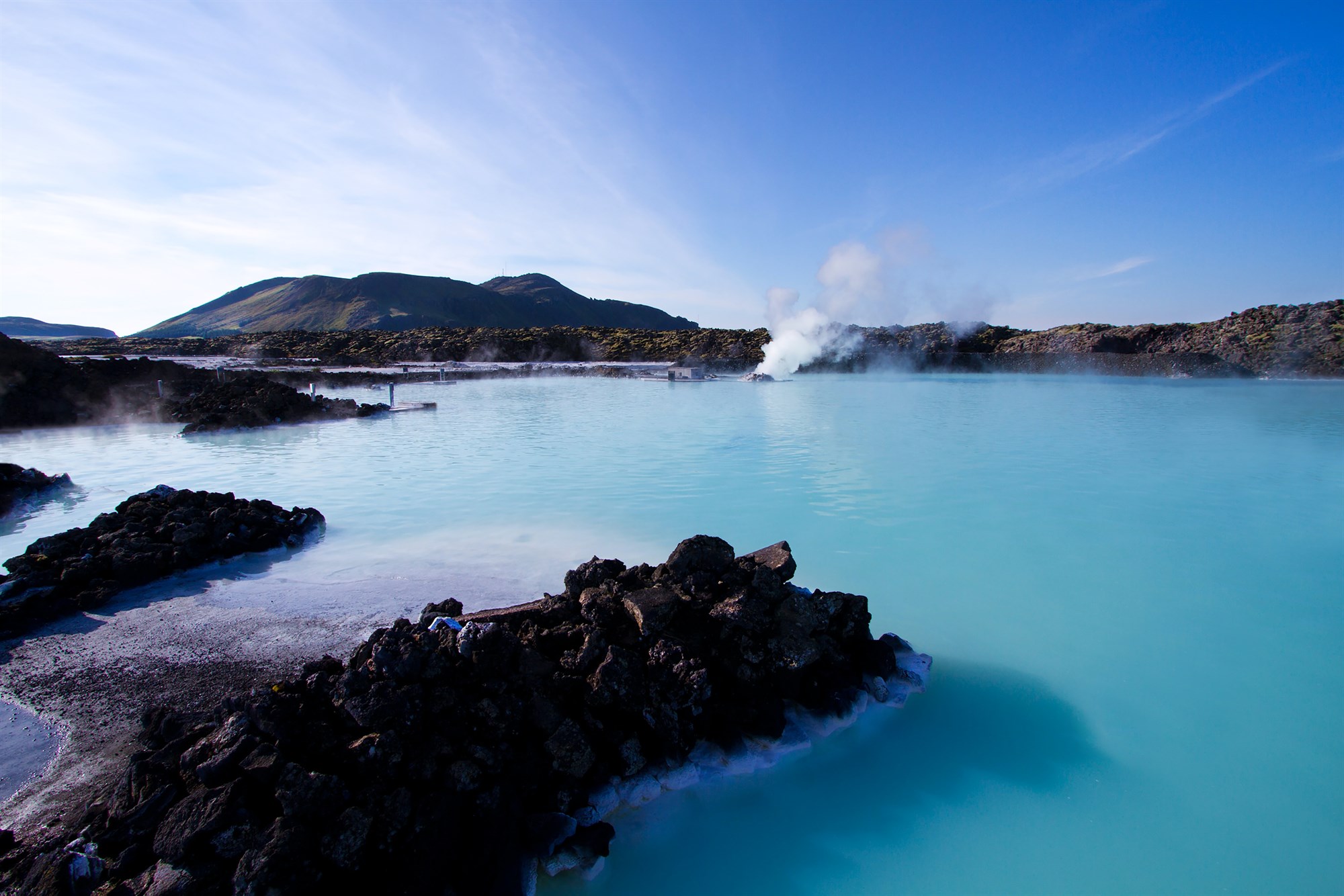 Blue Lagoon spa spring in Iceland.