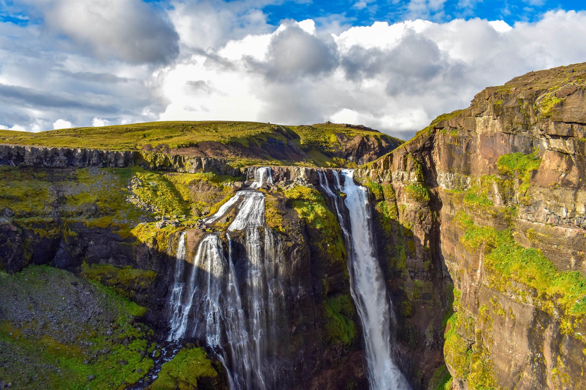 Glymur waterfall in west Iceland.